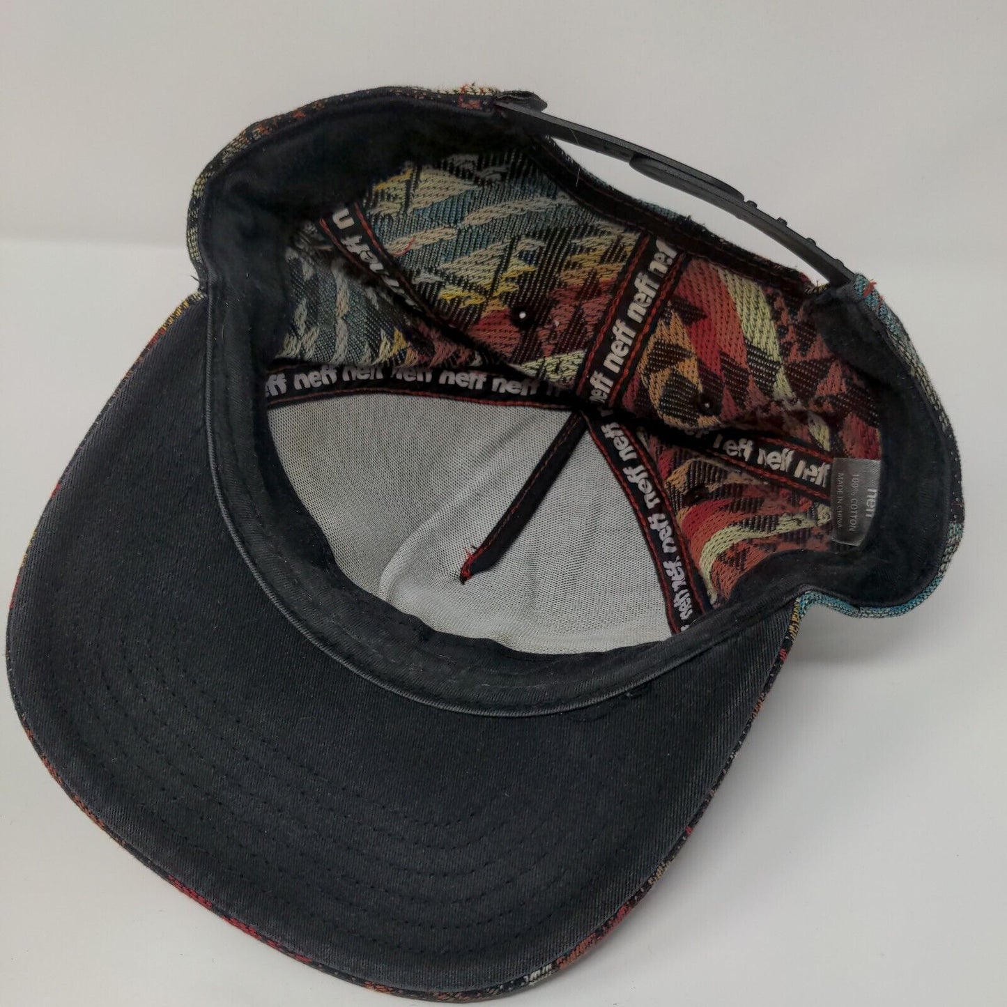 Neff Est. 2002 Snapback Hat Multicolor OSFA Adjustable Aztec 6 Panel Cotton