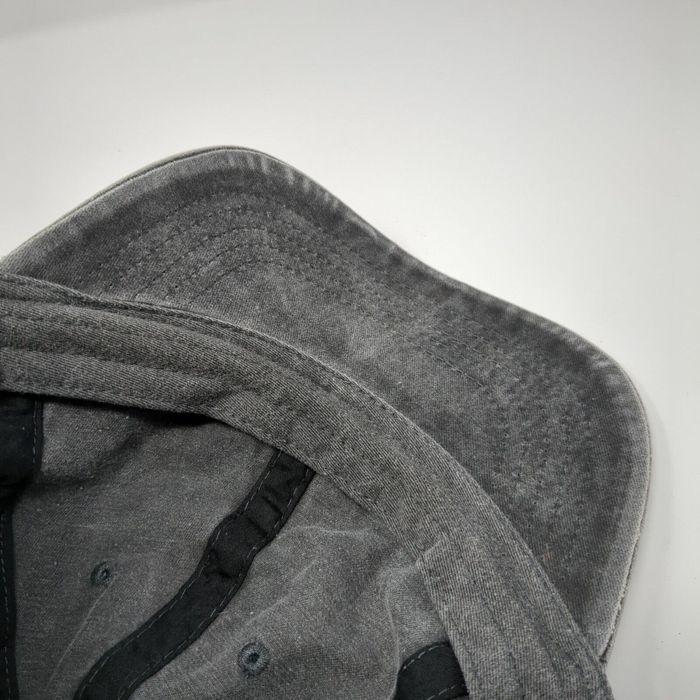 Unbranded Slideback Hat Gray Black Soot One Size Adjustable Solid Blank