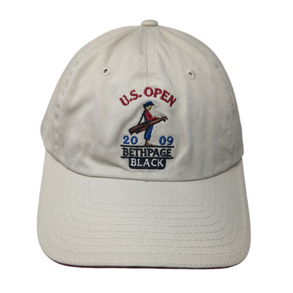 US Open 2009 USGA Member Baseball Cap Beige One Size Adjustable Embroidered