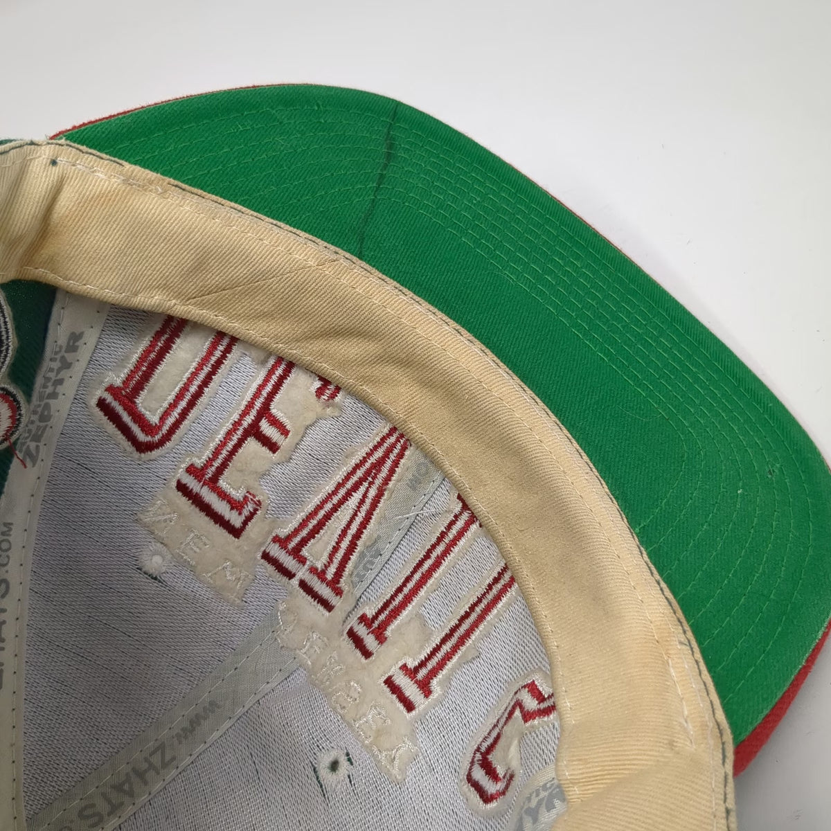 New Jersey Devils NHL Zephyr Snapback Hat Green Red White One Size Flat Brim