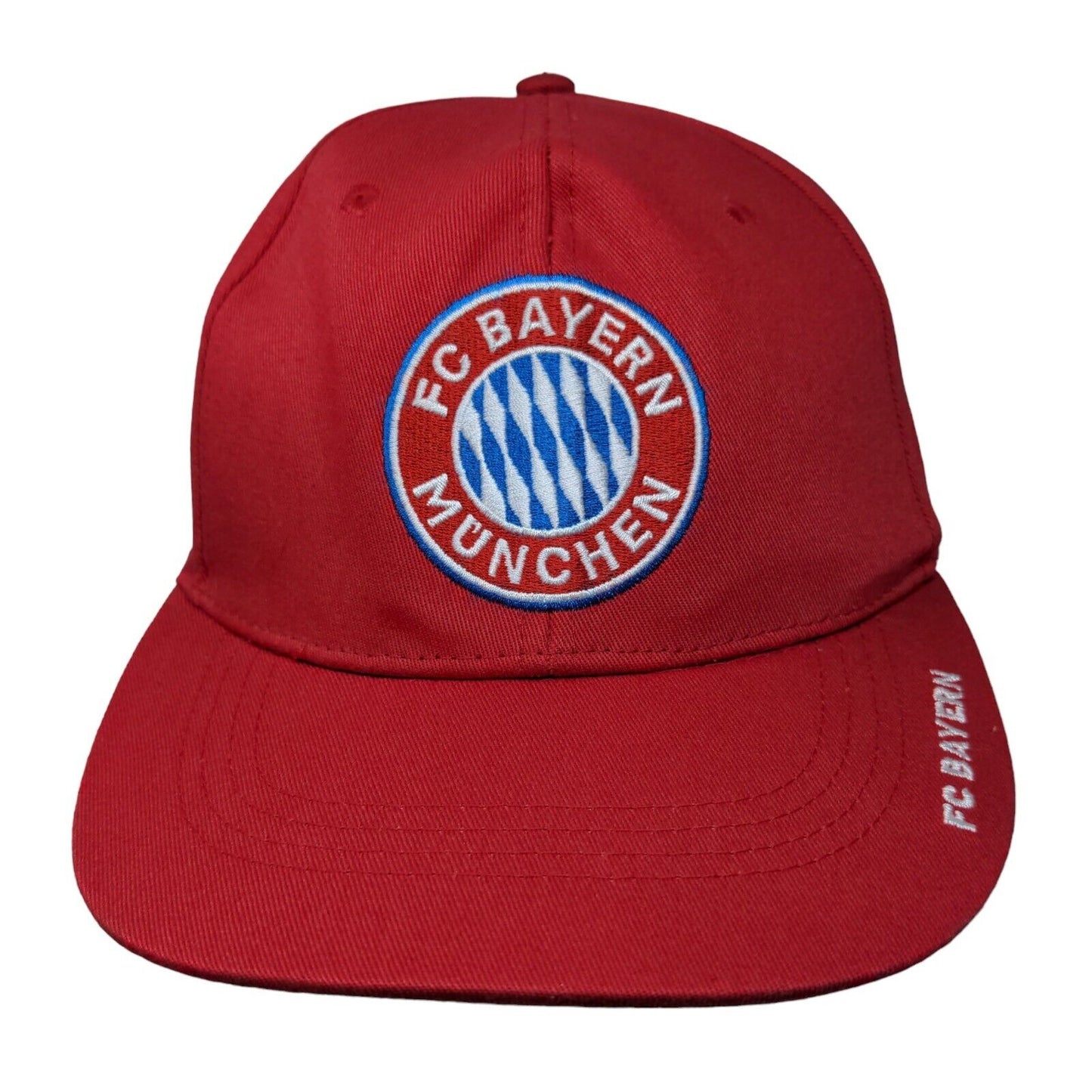 FC Bayern Munchen Snapback Hat Red Embroidered Logo Official 2020