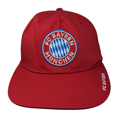 FC Bayern Munchen Snapback Hat Red Embroidered Logo Official 2020