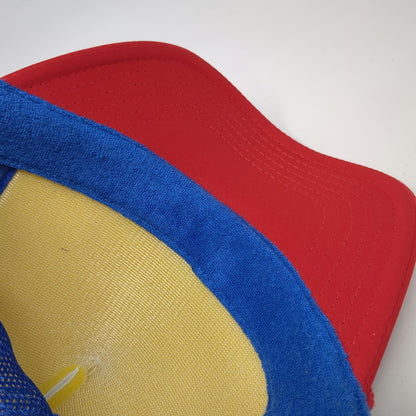 Otto Trucker Hat White Blue Red One Size Mesh Back Snapback Hot Dog Shot Graphic