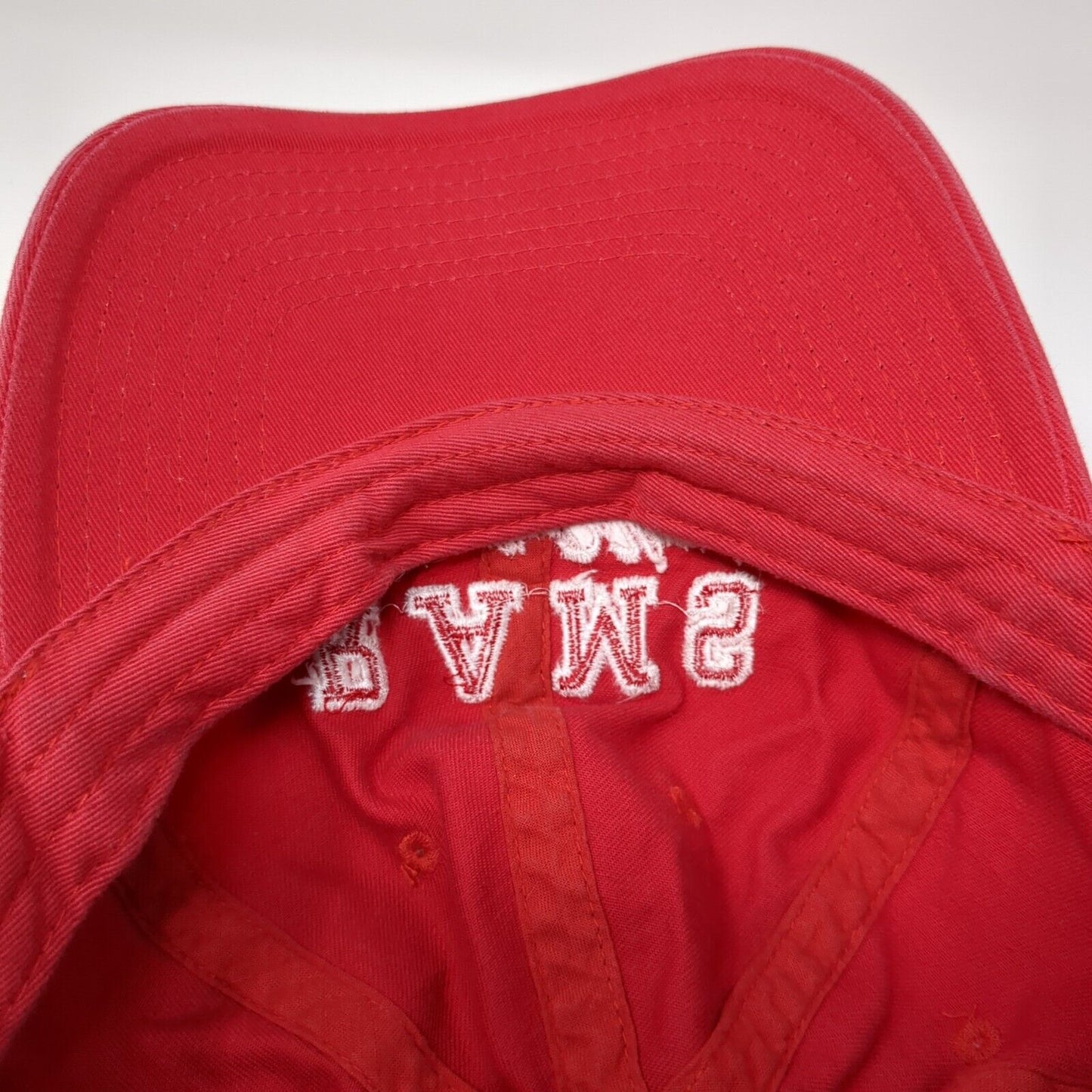 RAMS Jamesville DeWitt Slideback Hat Red One Size Adjustable Embroidered Cotton