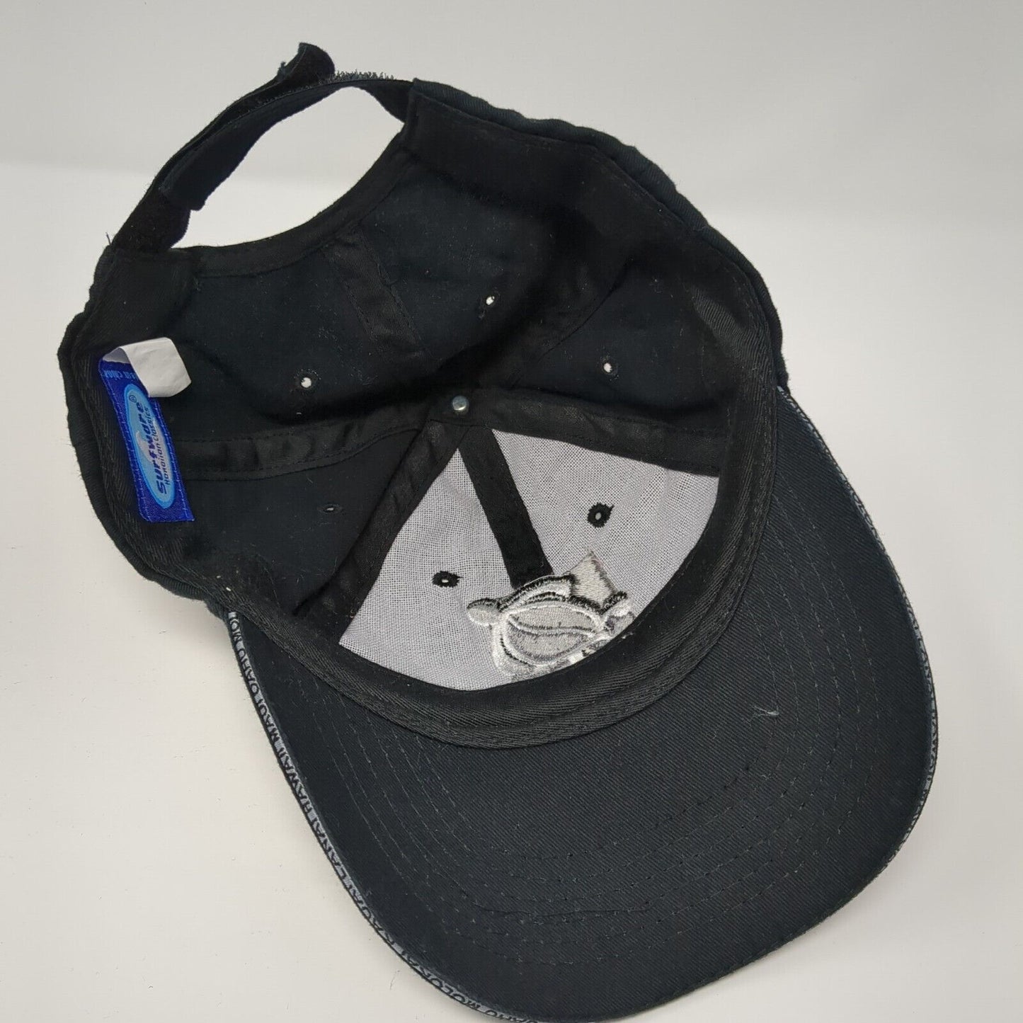 Hawaii Sea Turtle Strapback Hat Black One Size Adjustable Embroidered