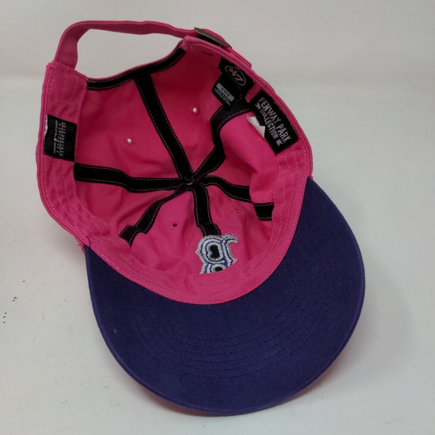 '47 Brand Fenway Park Girl's Slideback Hat Pink Boston Red Sox Embroidered Logo