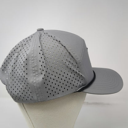 Six Hats Trucker Hat Gray OSFM Laser Perforated Snapback Rope Brim Performance