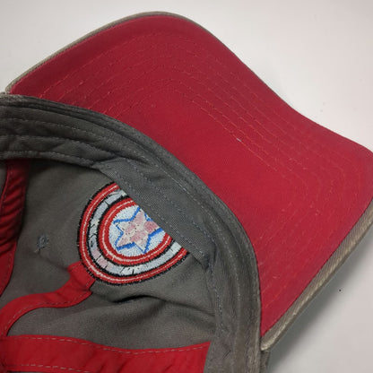 Marvel Snapback Gray Red Blue White One Size Captain America Shield Cotton Hat