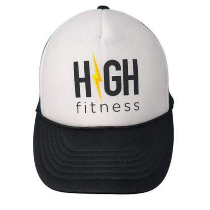 High Fitness Snapback Trucker Hat Black One Size Adjustable Mesh Back Cobra