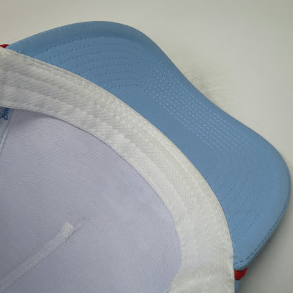 Birdieboss Trucker Hat Blue One Size 5 Panel Snapback Laser Cut Rope Golfing Cap