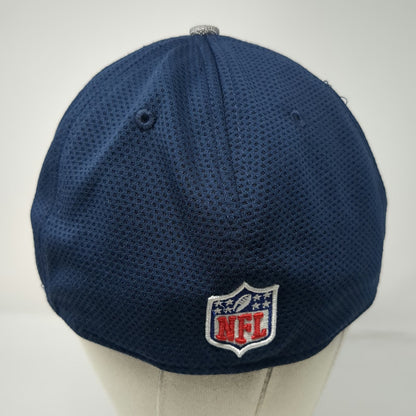Dallas Cowboys NFL New Era Blue XL Baseball Cap Stretch Fit 39THIRTY Silver Brim