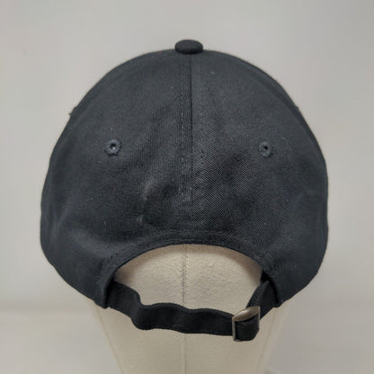 Drip Slideback Hat Black One Size Adjustable Embroidered Top Level Cotton