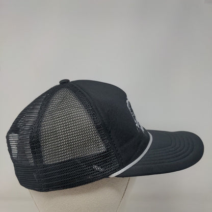 Flawless Whipz Snapback Rope Trucker Hat Black One Size Mesh Back