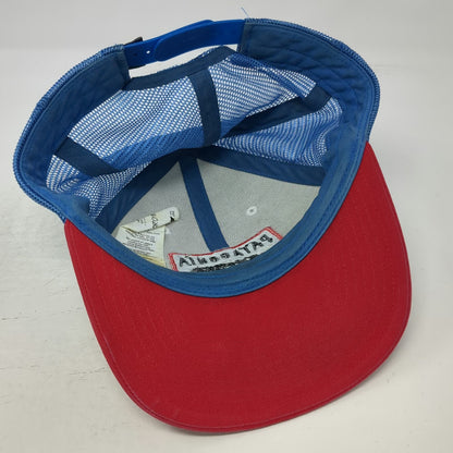 Patagonia Trucker Hat White Red Blue One Size Mesh Snapback Mountain Patch