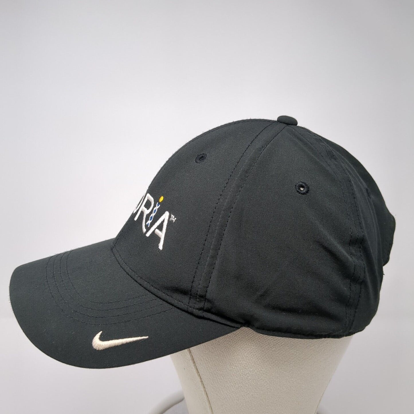 Uforia Strapback Hat Black One Size Adjustable Nike Legacy91 Dri-Fit