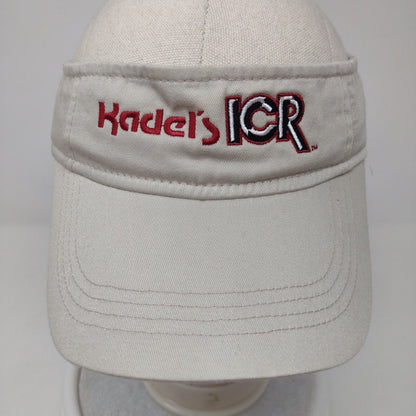 Kadel's ICR Strapback Sun Visor Cap Tan One Size Embroidered Anvil Cotton