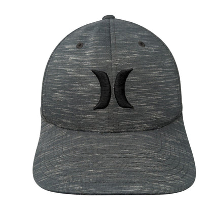 Hurley Fitted Hat Gray Small-Medium Embroidered Logo Flexfit Yupoong