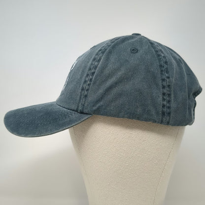 Adams Baseball Cap Blue White Red One Size Leather Strap Scottie Dog School Hat