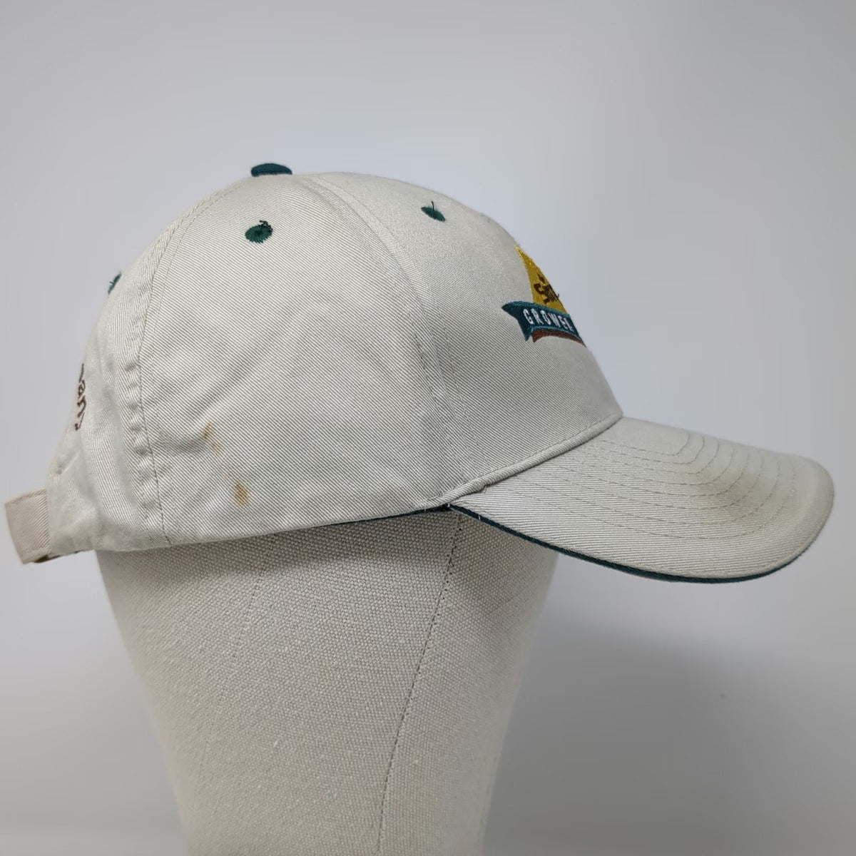 Simplot Baseball Cap Beige One Size Grower Solutions JR Company Adjustable Hat