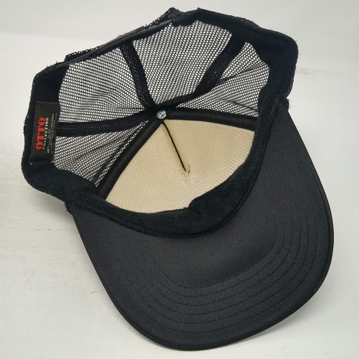 Otto Trucker Hat Black One Size Lake Tahoe Mountains Calling Mesh Back Snapback