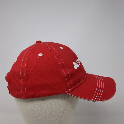 State Farm Strapback Hat Red One Size Adjustable Vented Holes 6 Panel Vitronic