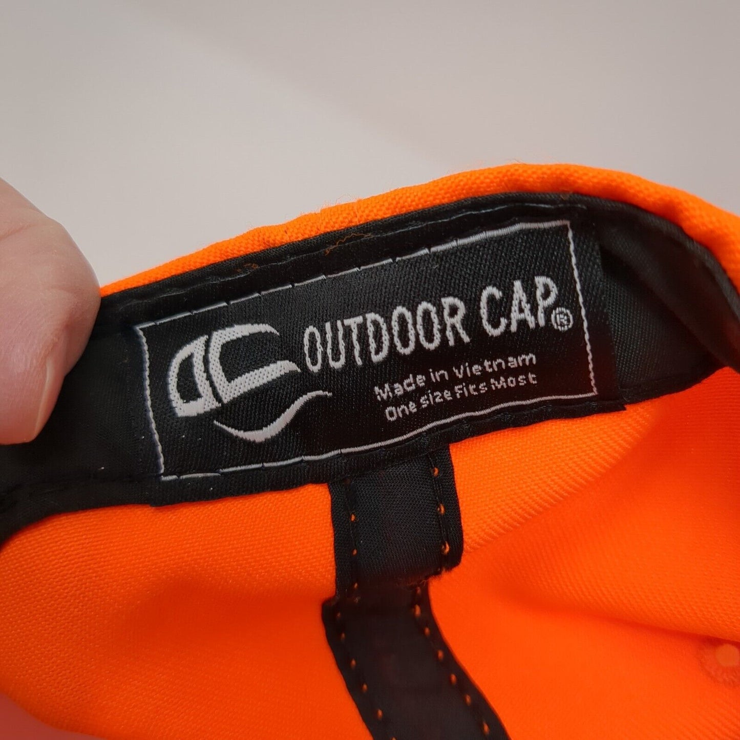 Cabela's Est. 1961 Snapback Hat Orange OS Adjustable Embroidered Outdoor Cap