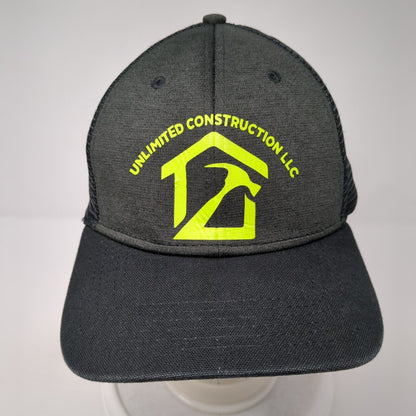 Unlimited Construction LLC Snapback Trucker Hat Black OS Adjustable Mesh Back