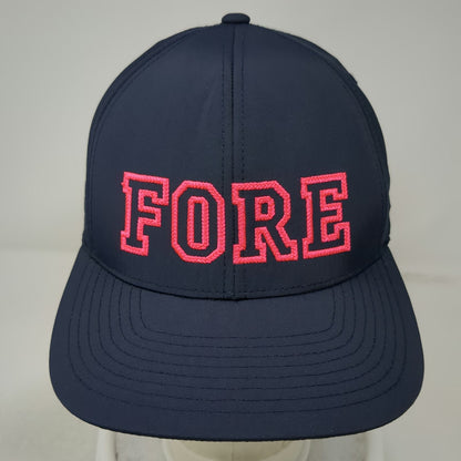 G/FORE Snapback Blue One Size Pink FORE Logo Golf Performance Adjustable Hat
