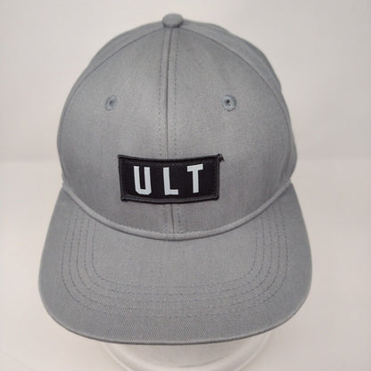 ULT Snapback Hat Gray OSFA Adjustable Solid 6 Panel Vent Holes