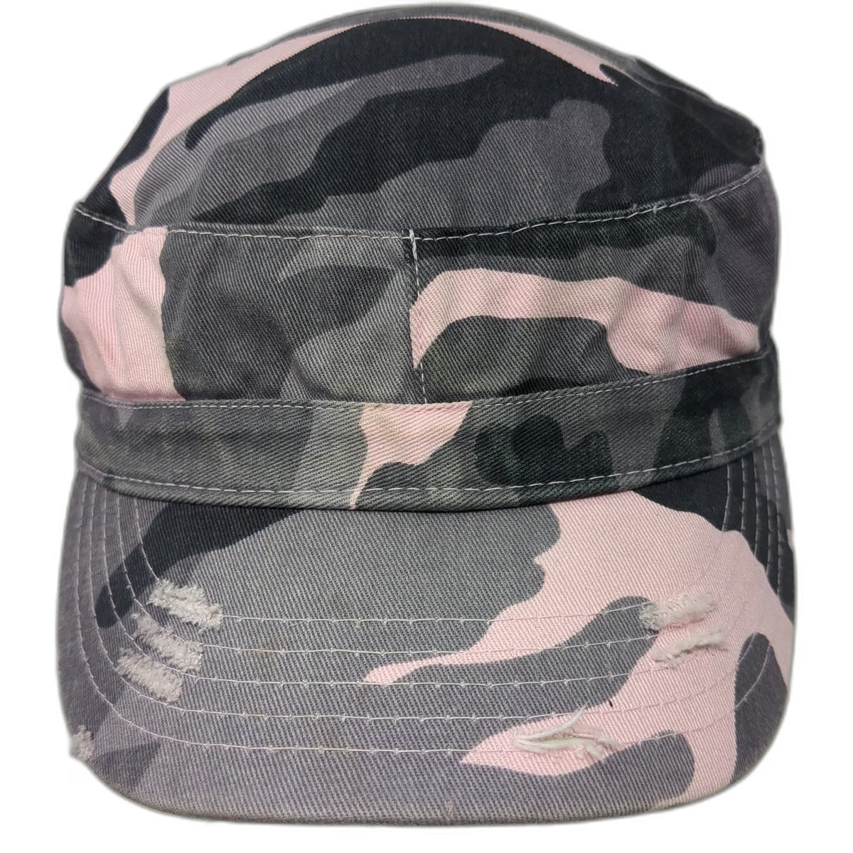 BK Army Cap Pink Gray Black Camo One Size Adjustable Cotton Cadet Patrol Hat