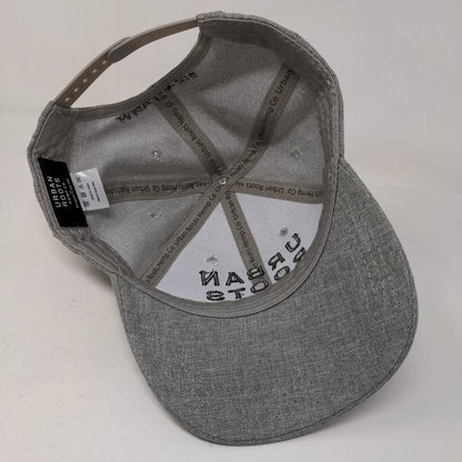 Urban Roots Hemp Co Men's Snapback Hat Gray Embroidered Logo