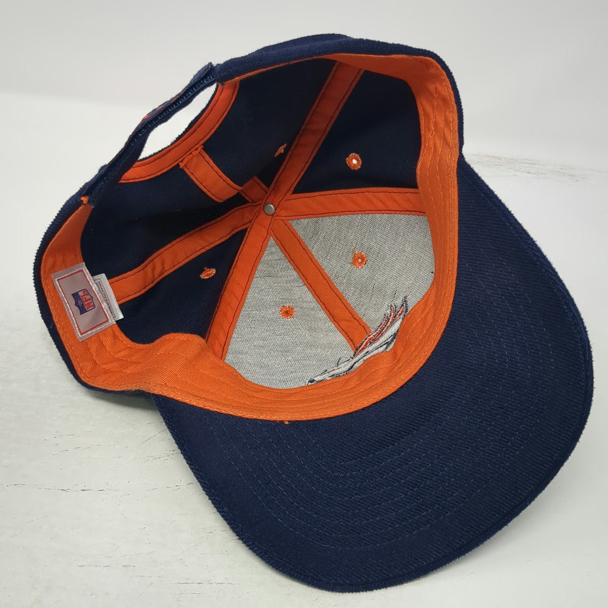 NFL Denver Broncos Blue One Size Cap Strapback Embroidered Logo Hat Adjustable