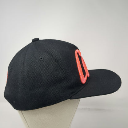 Cali Script 3D Embroidery Snapback Black One Size Hat Flat Bill California Star