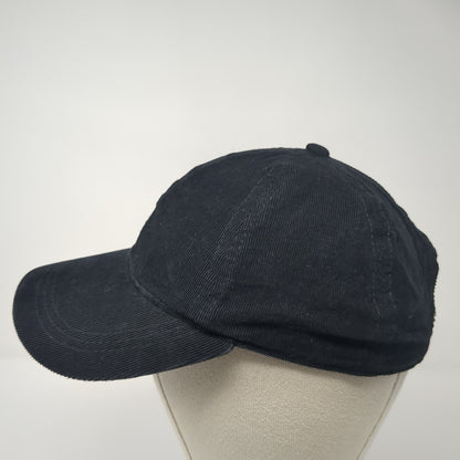 Unbranded Strapback Hat Solid Black One Size Adjustable Blank Casual