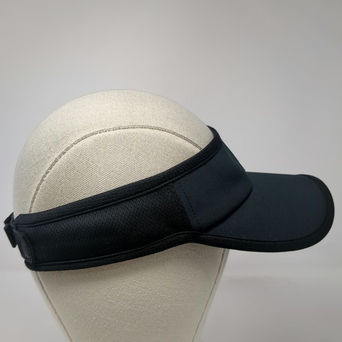 Adidas Visor Black One Size Aeroready Performance Logo Strapback Hat Sport Golf