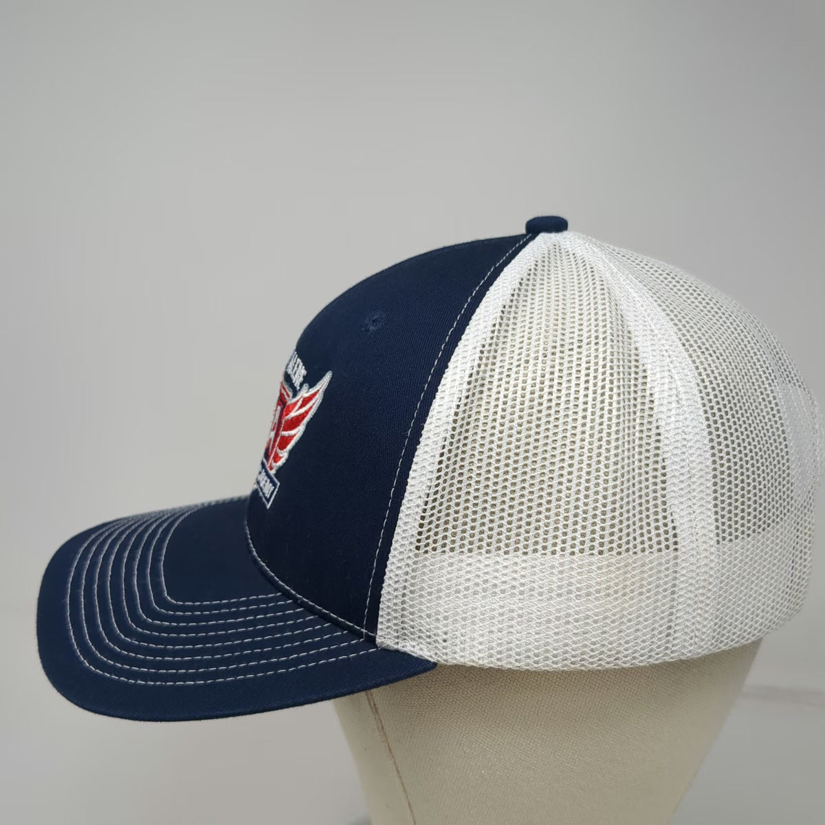 Outdoor Cap Trucker Hat Blue One Size Coeur D'Alene Hockey Academy Mesh Snapback