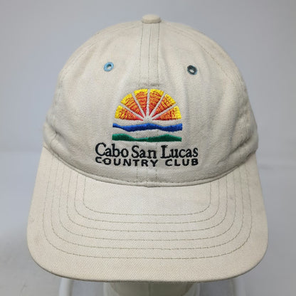 Cabo San Lucas Country Club Golf Beige Baseball Cap One Size Slideback Hat