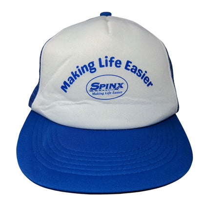 Spinx Making Life Easier Snapback Mesh Back Trucker Hat Blue OSFM Hit