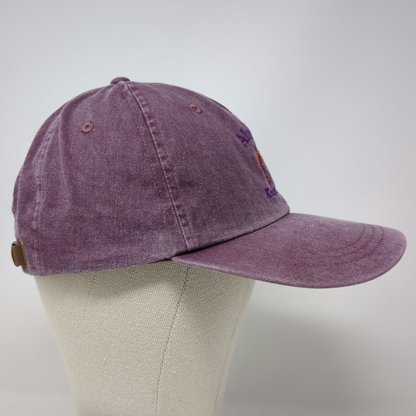 Adams Baseball Cap Purple One Size Leather Strap Lobster Beer Kennebunkport Hat