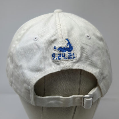 Smathers & Branson Baseball Cap White One Size Needlepoint Nantucket 9.24.21 Hat