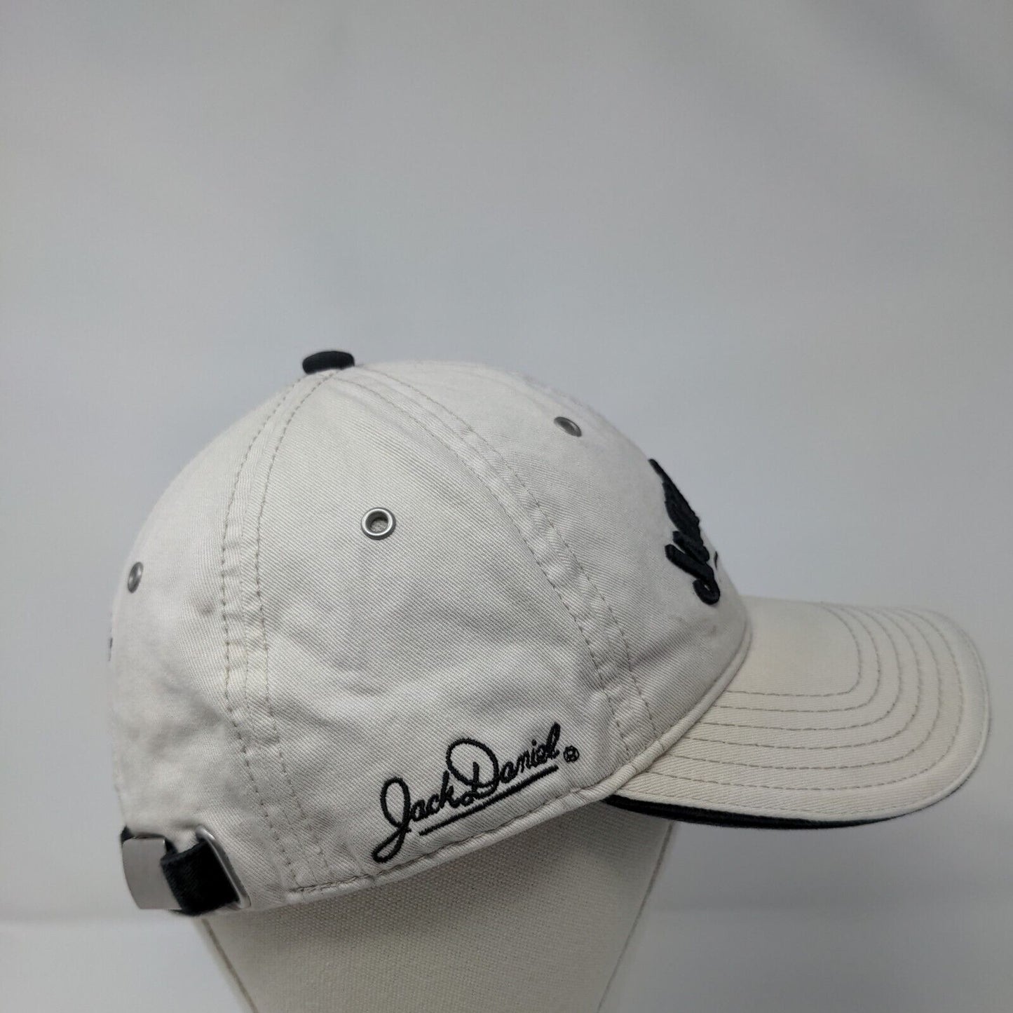 Jack Daniel's Slideback Hat Tan OSFM Adjustable Embroidered 6 Panel