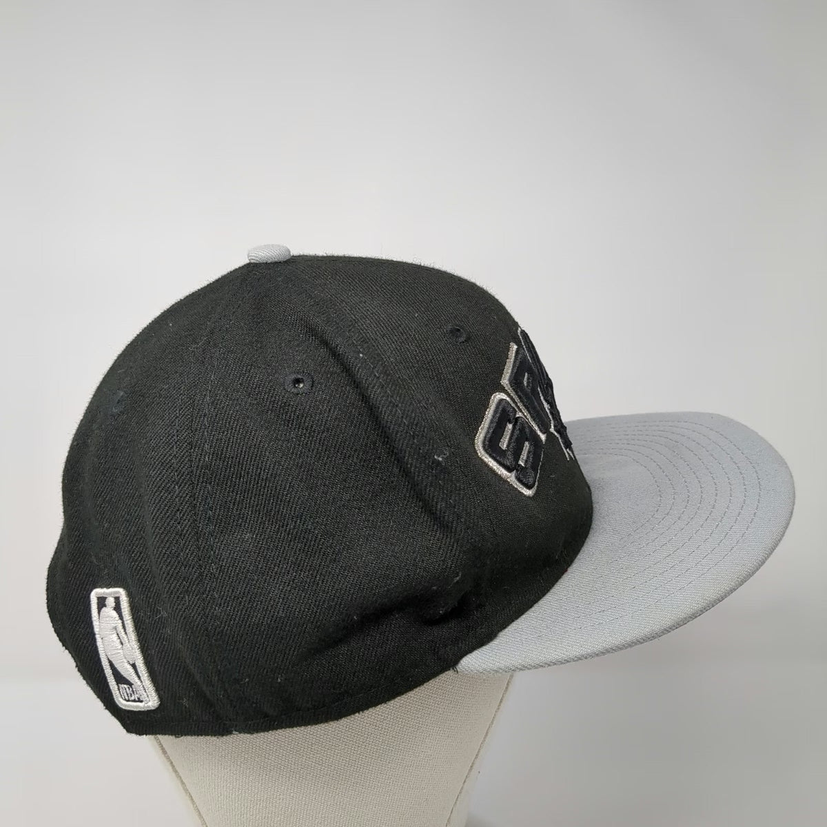 New Era San Antonio Spurs NBA Snapback Hat Black Gray One Size Flat Brim OSFM