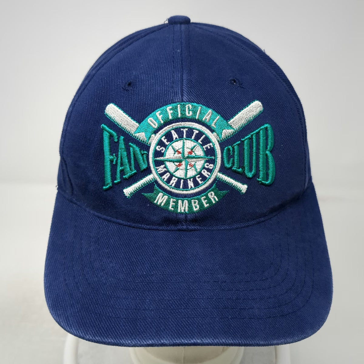BD&A MLB Seattle Mariners Fan Club Member Blue Snapback Hat One Size Bats Logo