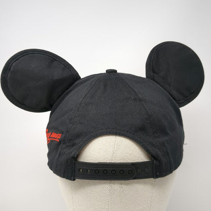 Disney Parks Snapback Black One Size Mickey Mouse Ears Hat Side Embroidery