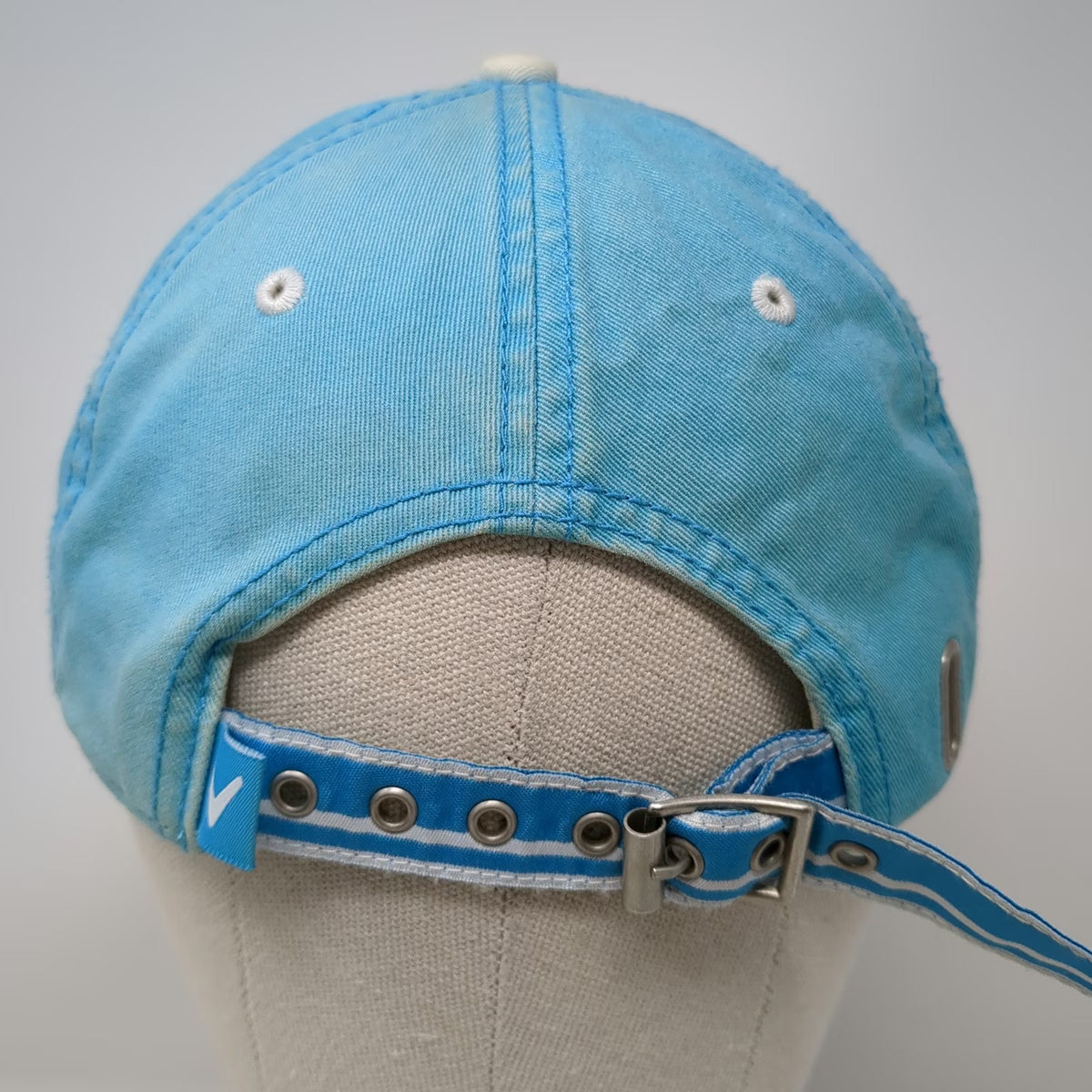 Callaway Golf Baseball Cap Blue White One Size Strapback Embroidered Grommet Hat