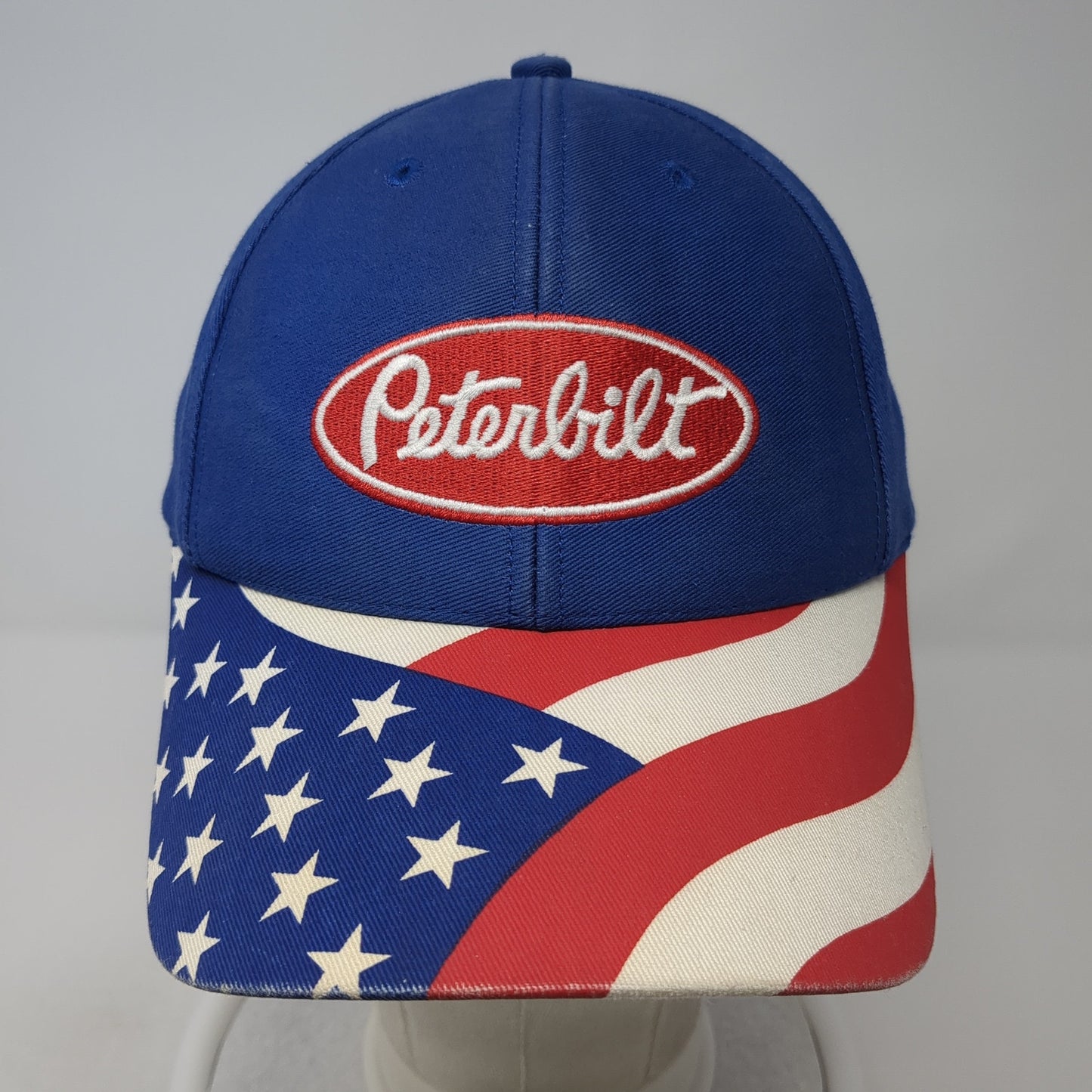 Peterbilt USA Flag Strapback Hat Multi One Size Adjustable Patriotic