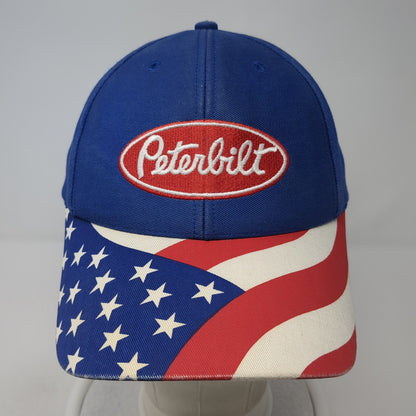 Peterbilt USA Flag Strapback Hat Multi One Size Adjustable Patriotic