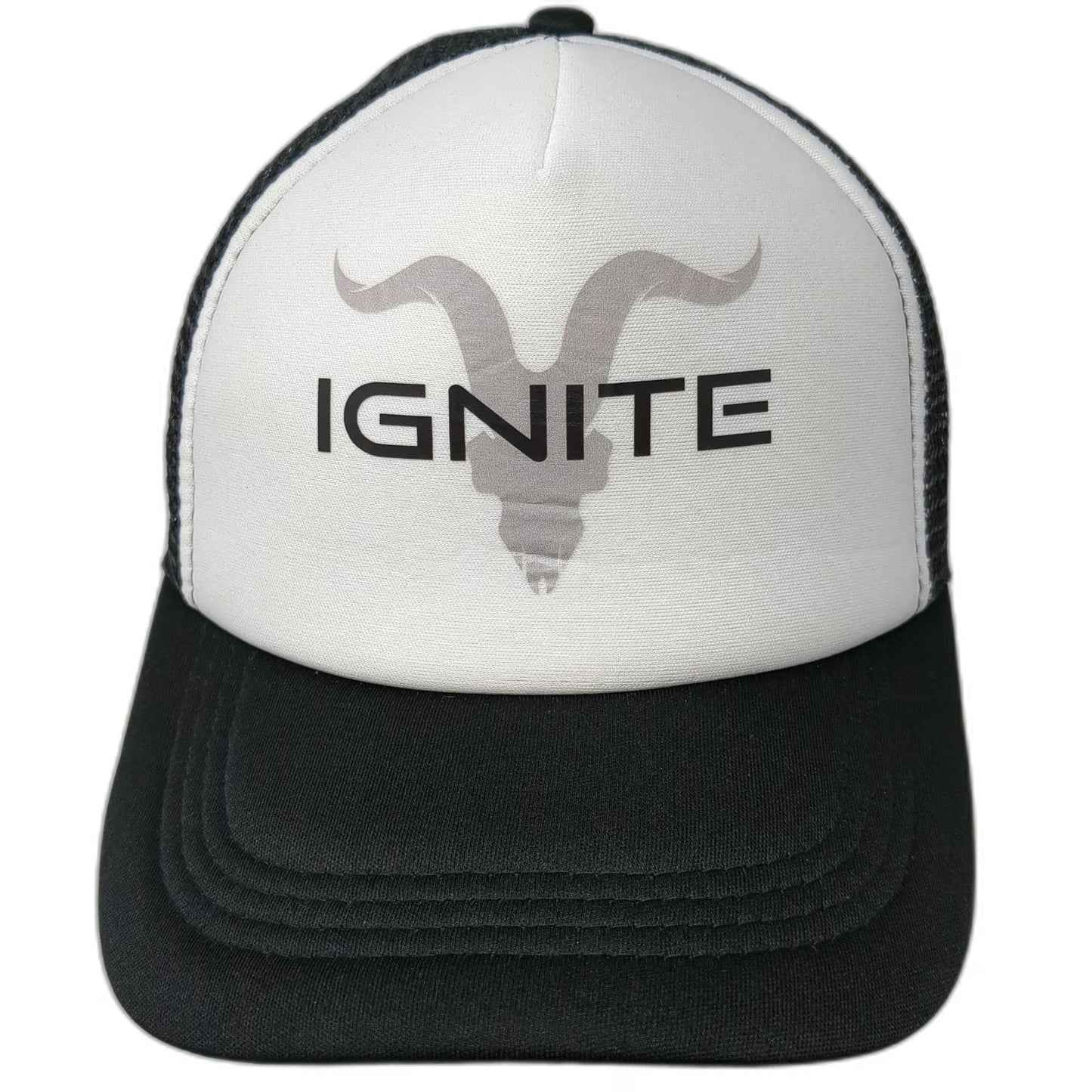 Trucker Hat Black One Size Ignite Animal Skull Mesh Back Snapback Foam Front hat