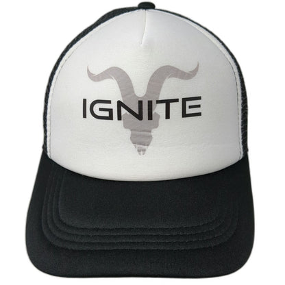 Trucker Hat Black One Size Ignite Animal Skull Mesh Back Snapback Foam Front hat