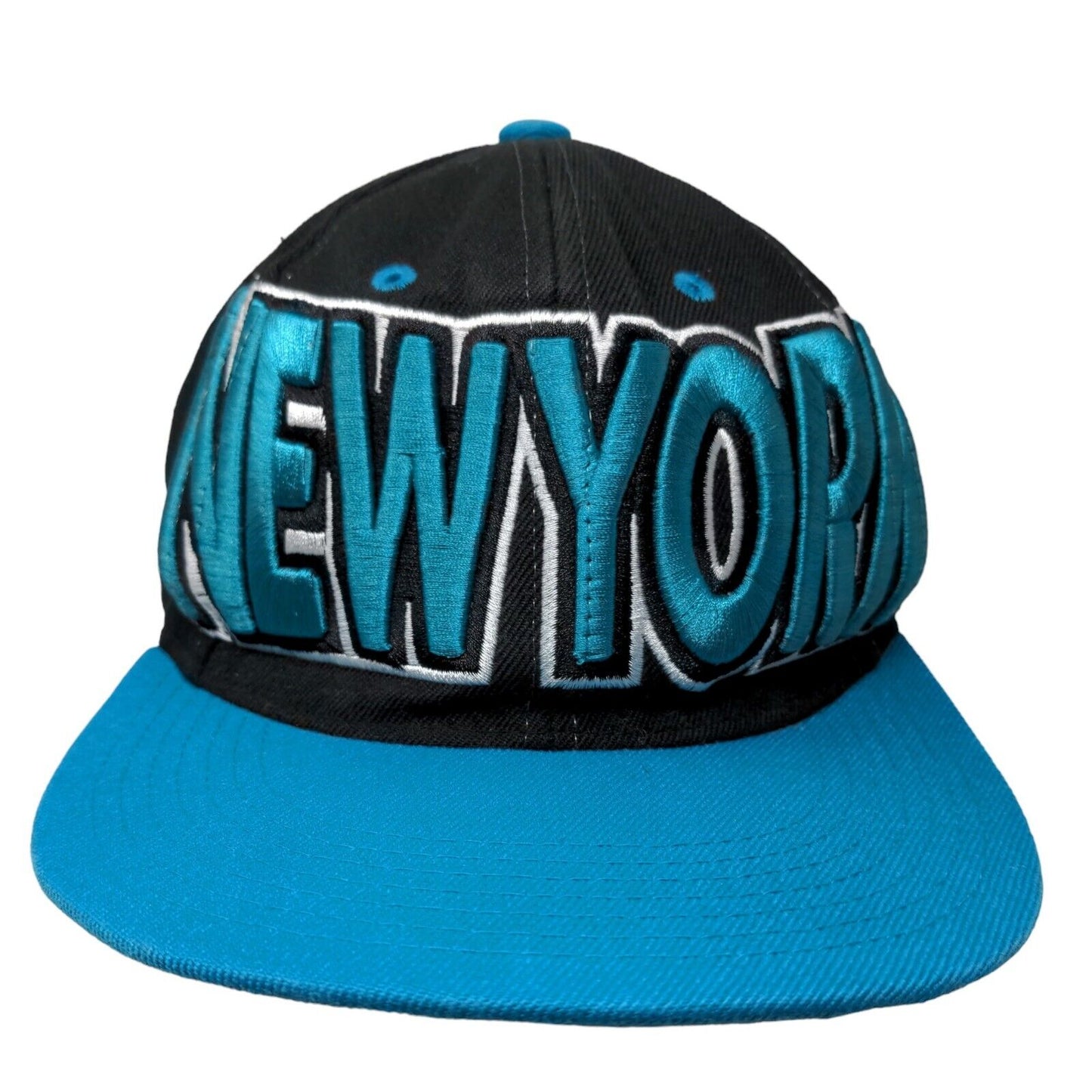 City Hunter Men's Snapback Hat Blue Black Adjustable New York Embroidered Logo